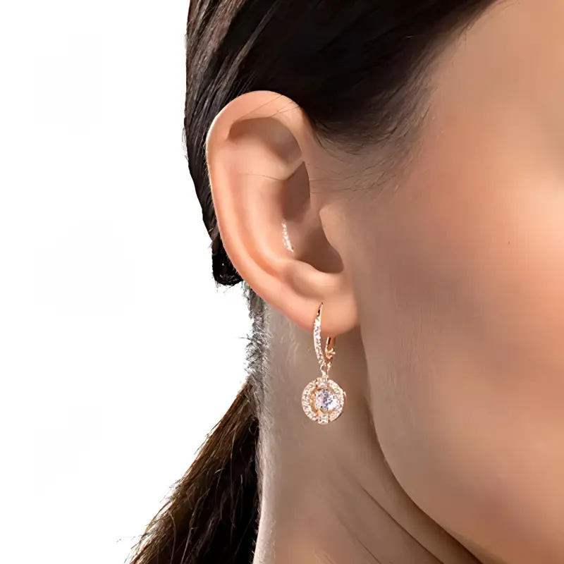 Swarovski Rose Gold-Plated Earrings Women's Rose Gold-3