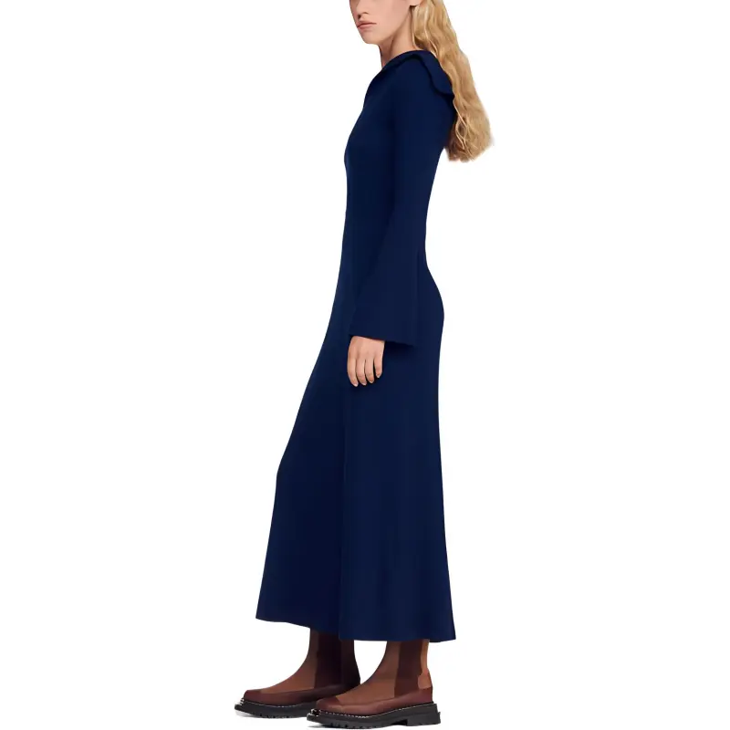 Sandro Long-Sleeved Dresses Women's Blue-2