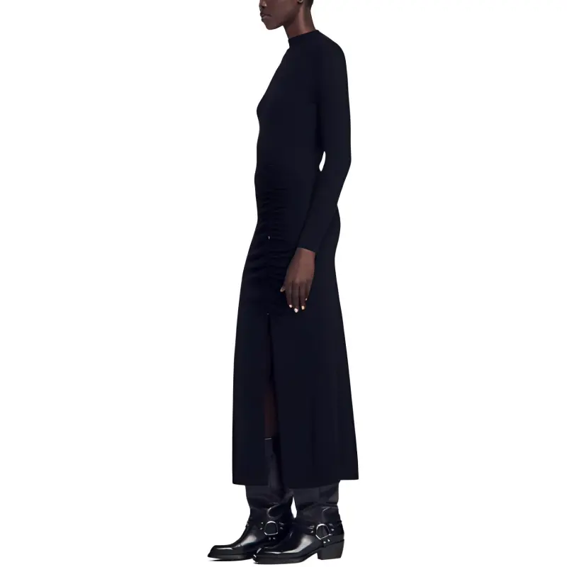 Sandro Long Sleeved Dresses Women's Black-5