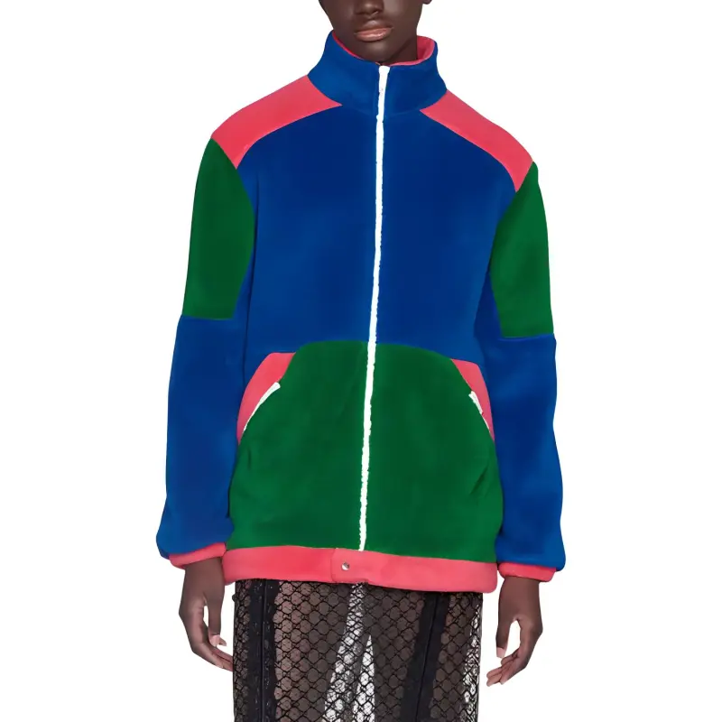 GUCCI X The North Face Fleece Jacket Blue/Green/Dark Pink-3