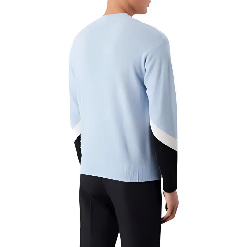 EMPORIO ARMANI Cashmere Sweaters Men Light Blue-3