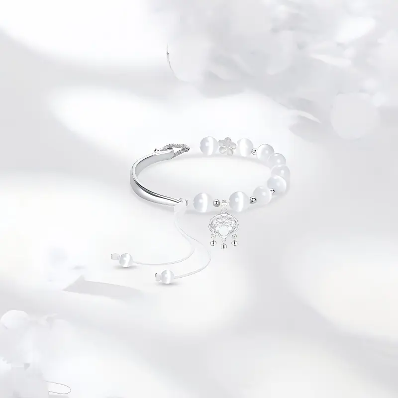 MISS TOOYA Glass Cat Eye Bracelets Women's-2