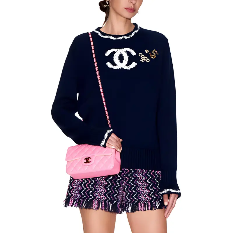 CHANEL SS21 Sweater Women's Dark Blue-1