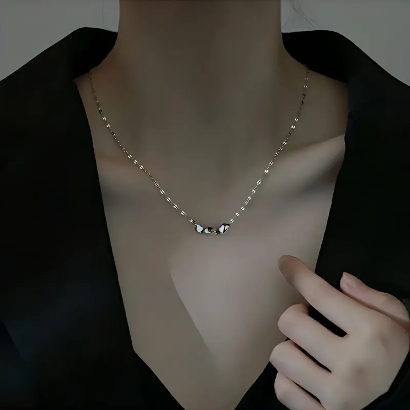 CHINA GOLD S999 Fine Silver Necklaces Women's-2