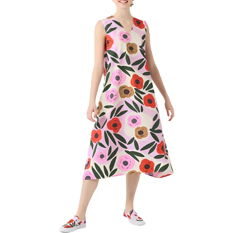 UNIQLO Sleeveless Dress Women's Pink-1