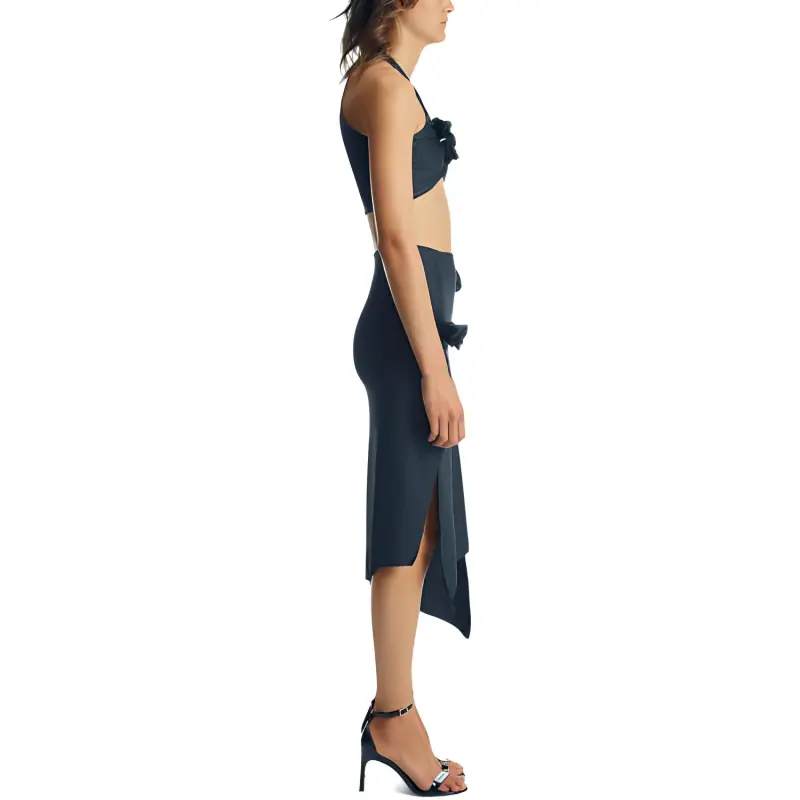 COPERNI High Waisted Asymmetric Midi Skirt-2