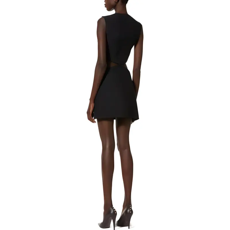 Valentino Sleeveless Dresses Women's Black-2