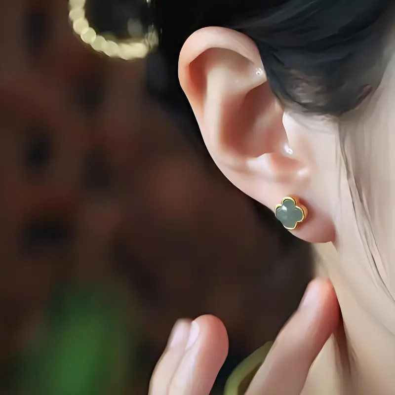 Xiaoyinjiang Ice Type Stud Earrings Women's-2