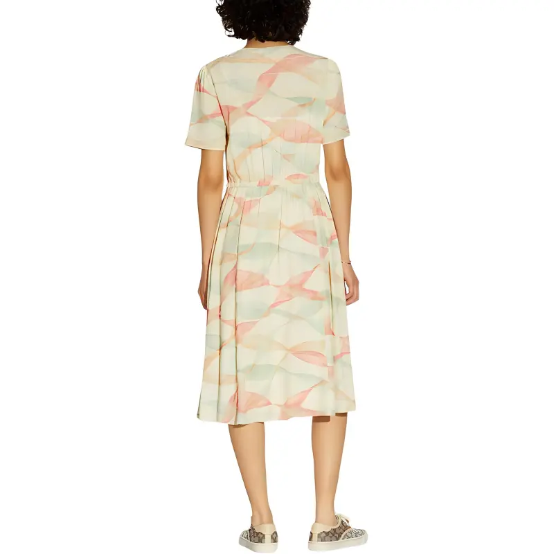 COACH Short-Sleeved Dresses Women's Beige Yellow-2
