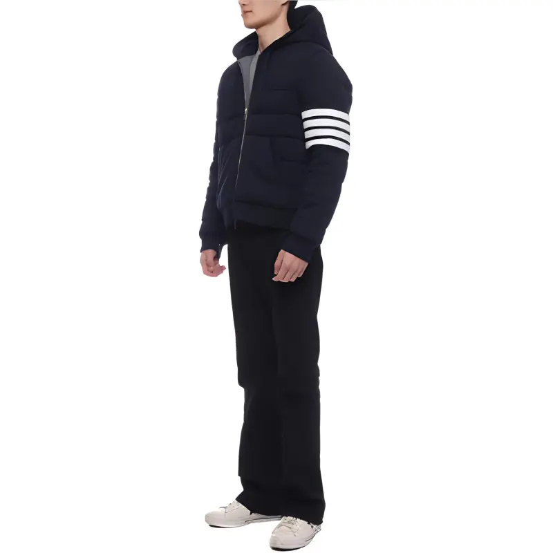 THOM BROWNE Striped Hooded Jacket-3