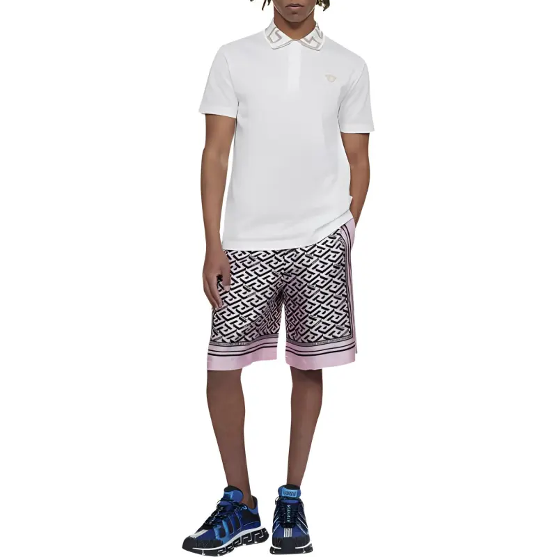 VERSACE Polo Shirts Men White-1