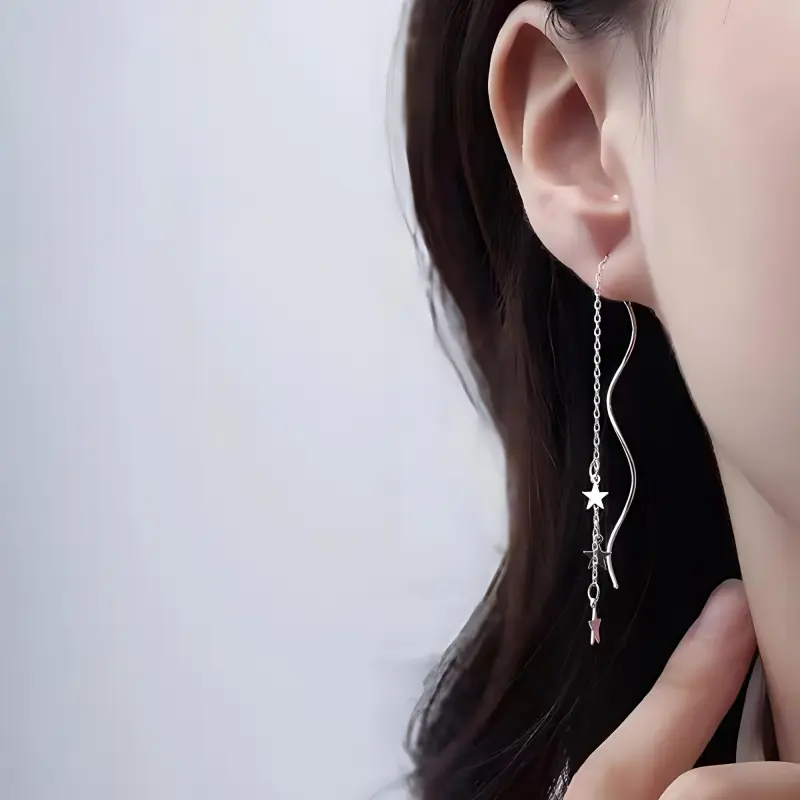 West Island Drop Earrings Women's Silver-2
