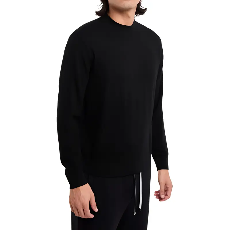 EMPORIO ARMANI Micro Textured Weave Mock Neck Jumper-4