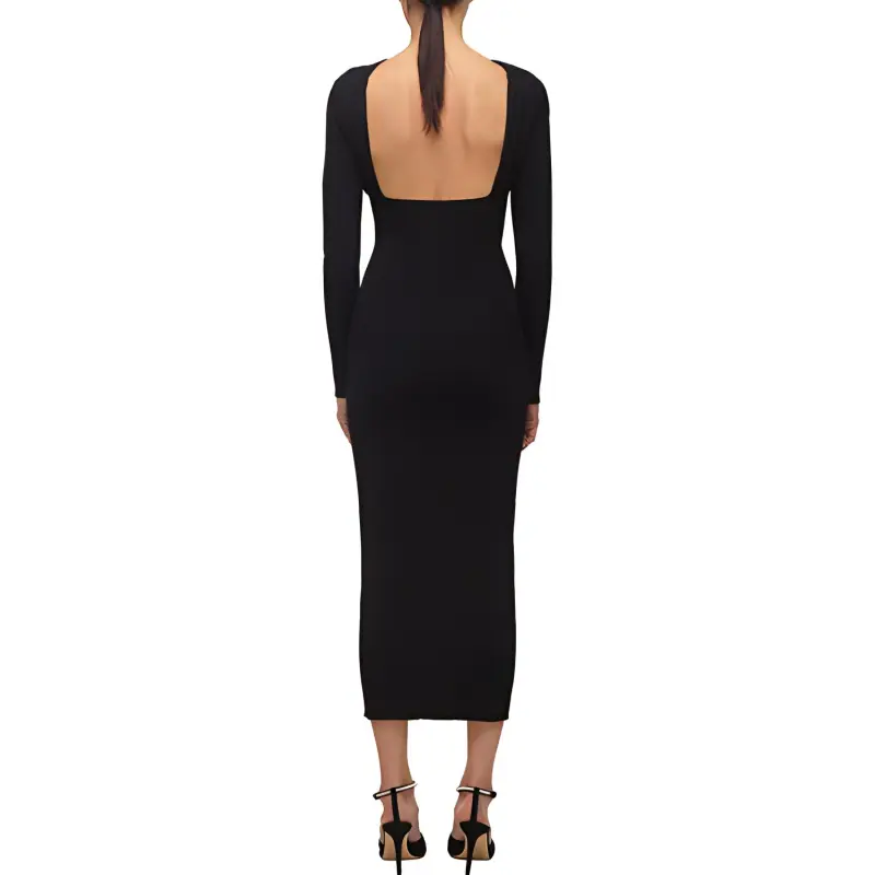 Self portrait Long Sleeved Dress Women's Black-3