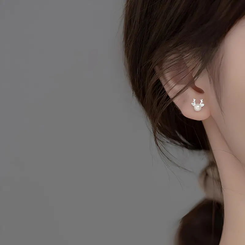 Inkopper Alloy Stud Earrings Women's-2