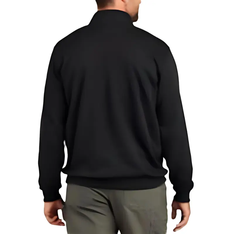 Carhartt Midweight Zip Mock Neck Sweatshi Black Shirt Men's-4
