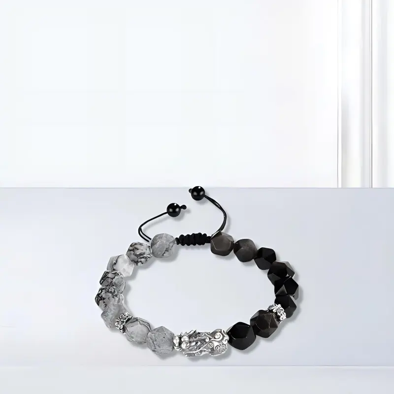 Jingleo Obsidian Bracelets Men's-1