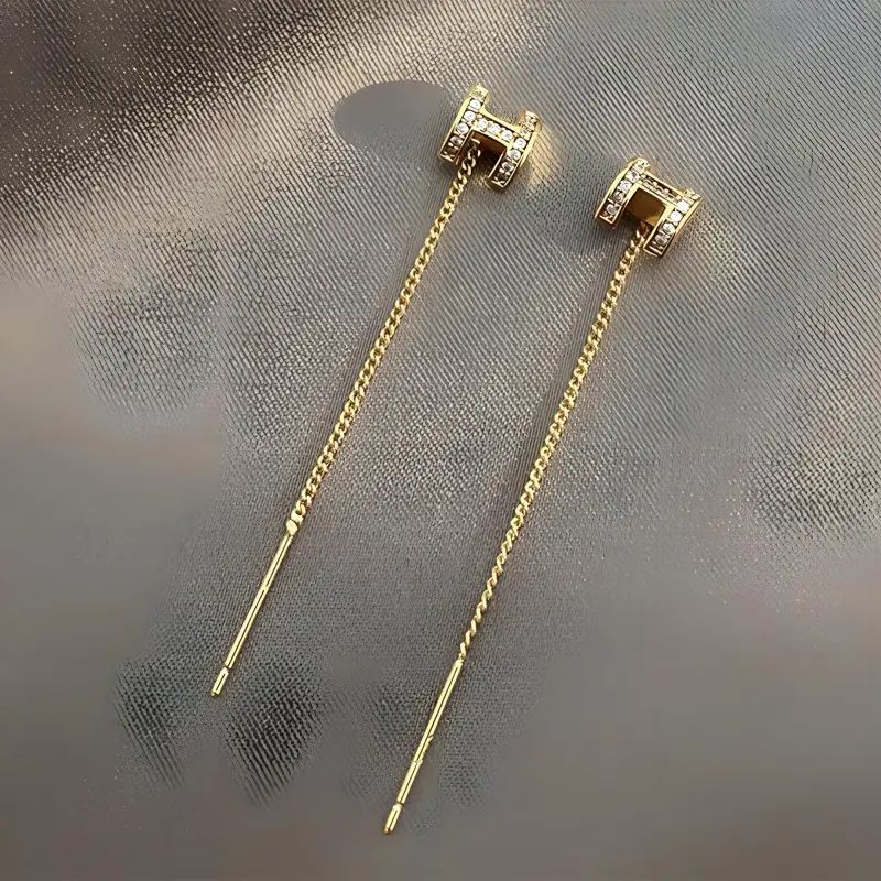 FEO Zircon Drop Earrings Women's-3