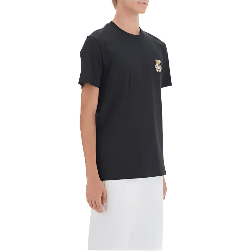 MOSCHINO Teddy Bear patch Cotton T shirt-3