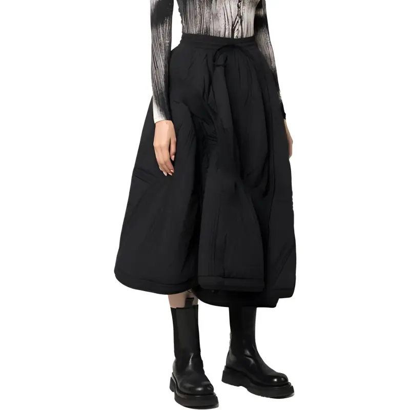 Y 3 Casual Long Skirts Women's Black-2