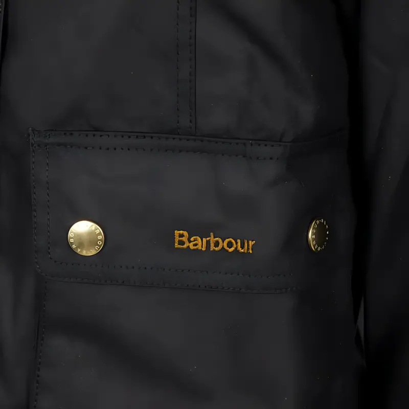BARBOUR Logo Embroidered Cropped Jacket-2