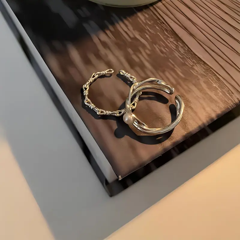 ZHENZHUAOMI Pearl Rings Women's-5