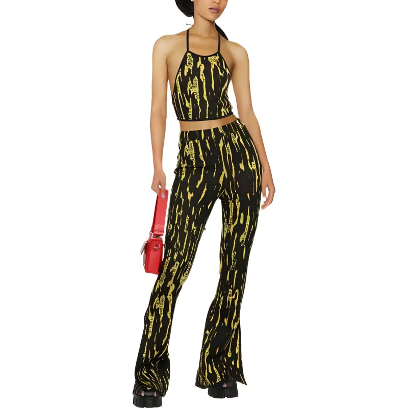 AMBUSH Jacquard Leggings Yellow Fluo-1
