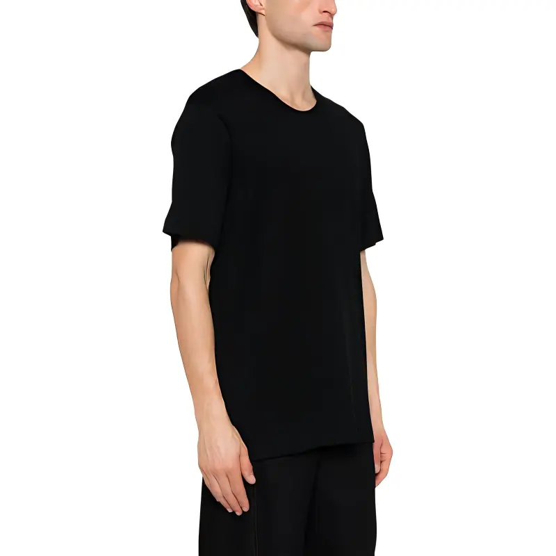 Lemaire Ribbed Cotton T shirt-3