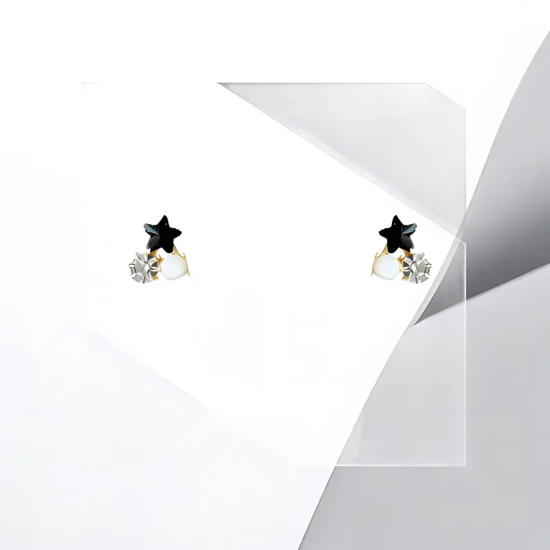 Universe Search S925 Silver Stud Earrings Women's-4
