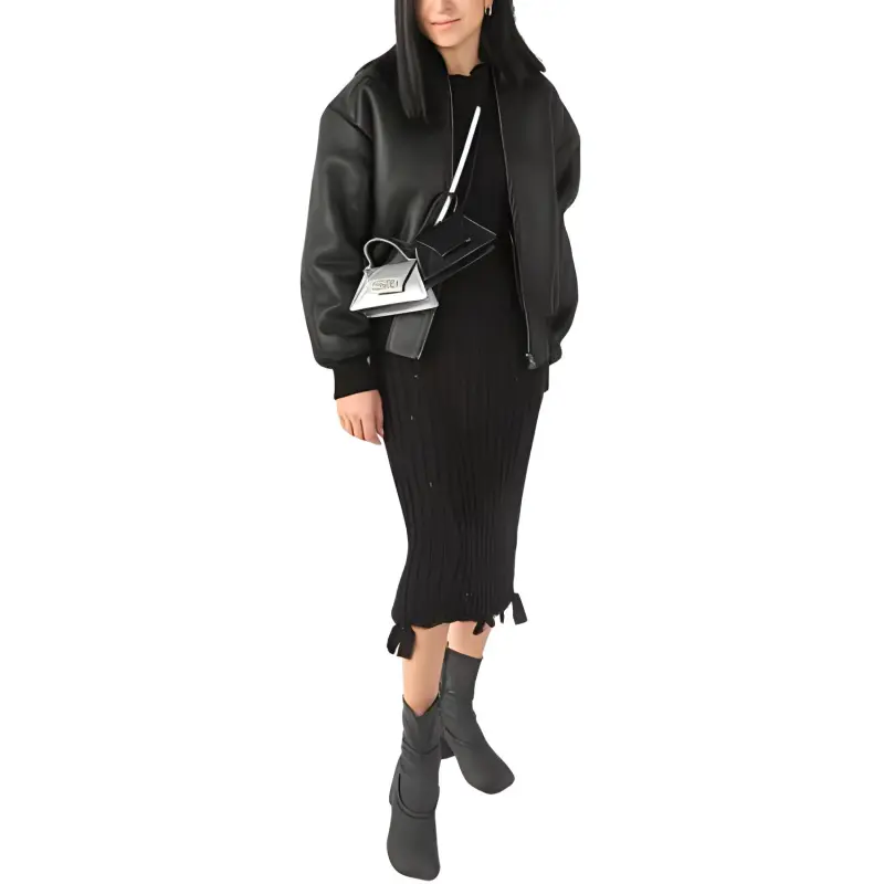 MM6 Maison Margiela Long Sleeved Dresses Women's Black-2
