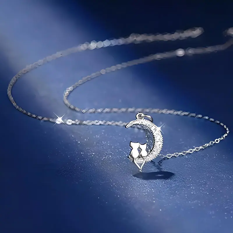 CHINA GOLD 999 Fine Silver Necklaces Women's-3