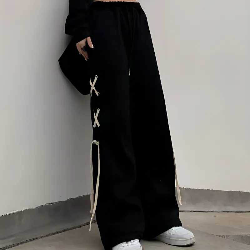 EOEI SS24 Casual Pants Women's Black-2