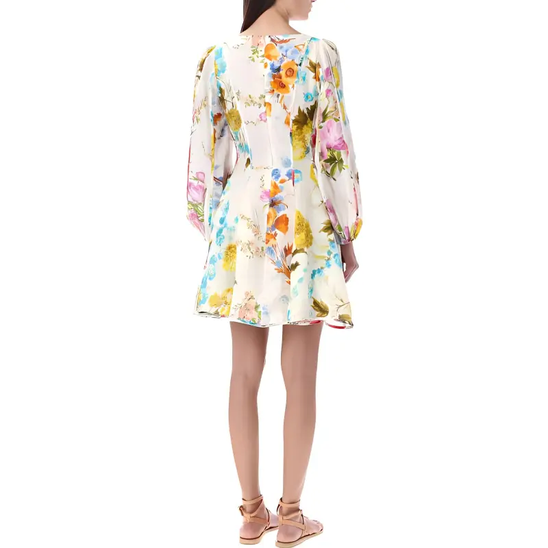 Zimmermann Halcyon Floral print Linen Minidress-2