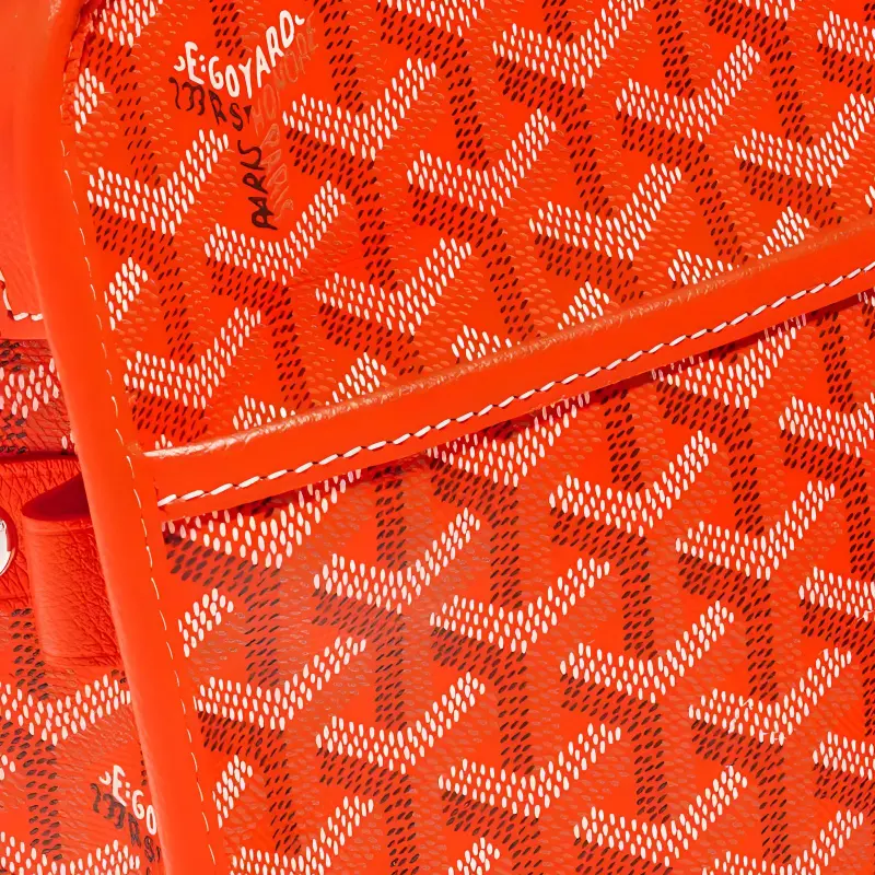 GOYARD JOUVENCE Canvas With Leather Travel Storage Bags Handheld Toiletry Bags Medium Size Unisex Orange-3