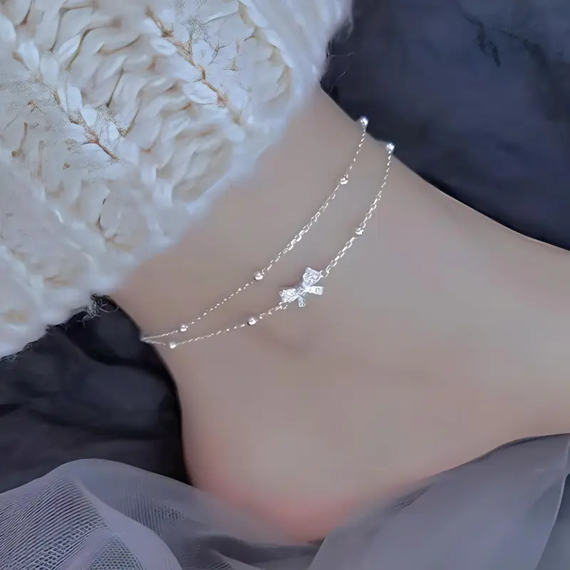 SUCH NICE S925 Silver Anklets Women's-1