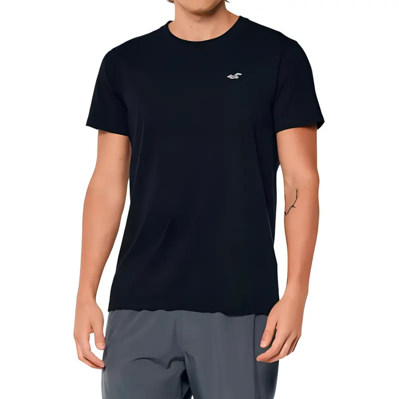 Hollister T Shirts Men Black-1