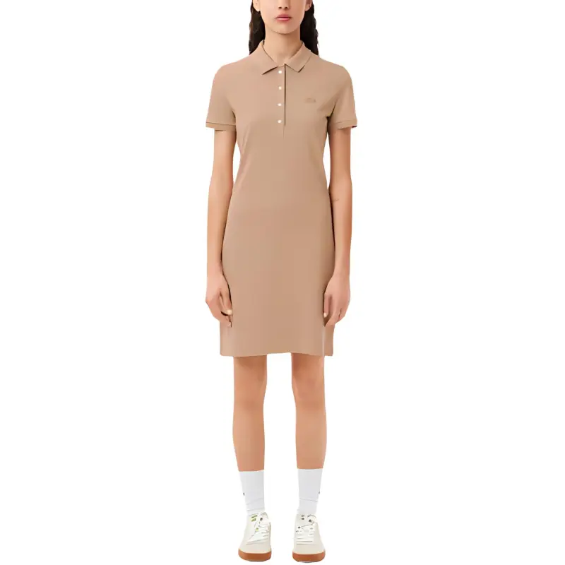 LACOSTE Logo embroidered Polo Dress-1