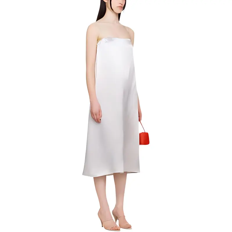 MaxMara Slip Dress Women's Pearl Gray-3
