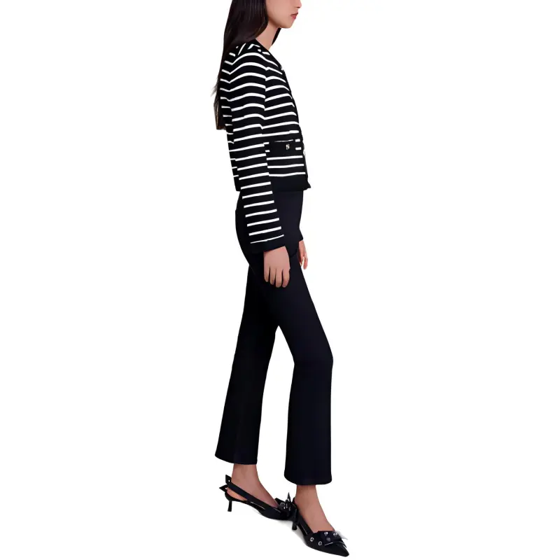 Maje Striped Cardigan-3