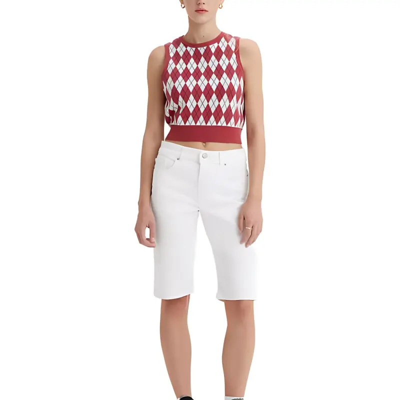 Levis Denim Shorts Women's White-2