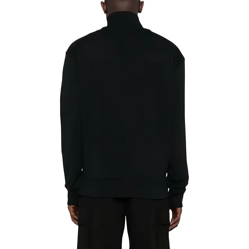 Maison Kitsune Fox Head Embroidered Zip Detailed Sweatshirt-1