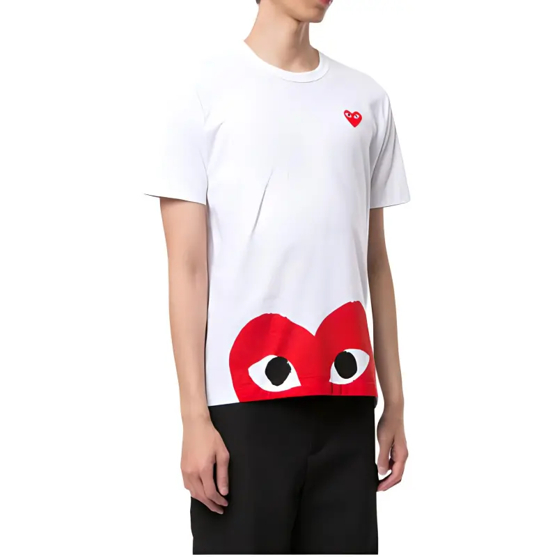 Comme Des Garcons Play Women's Red Half Heart T shirt-2