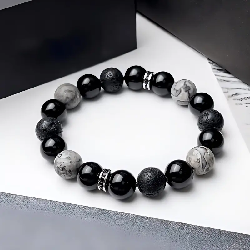 Strange Snow Obsidian Bracelets Unisex-1
