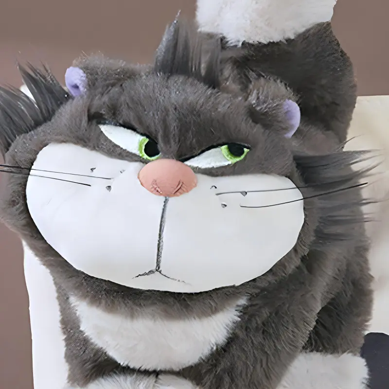 Disney CAT DAY Lucifer Cat Dolls Plush Pendant 15cm Height 19cm Length-8