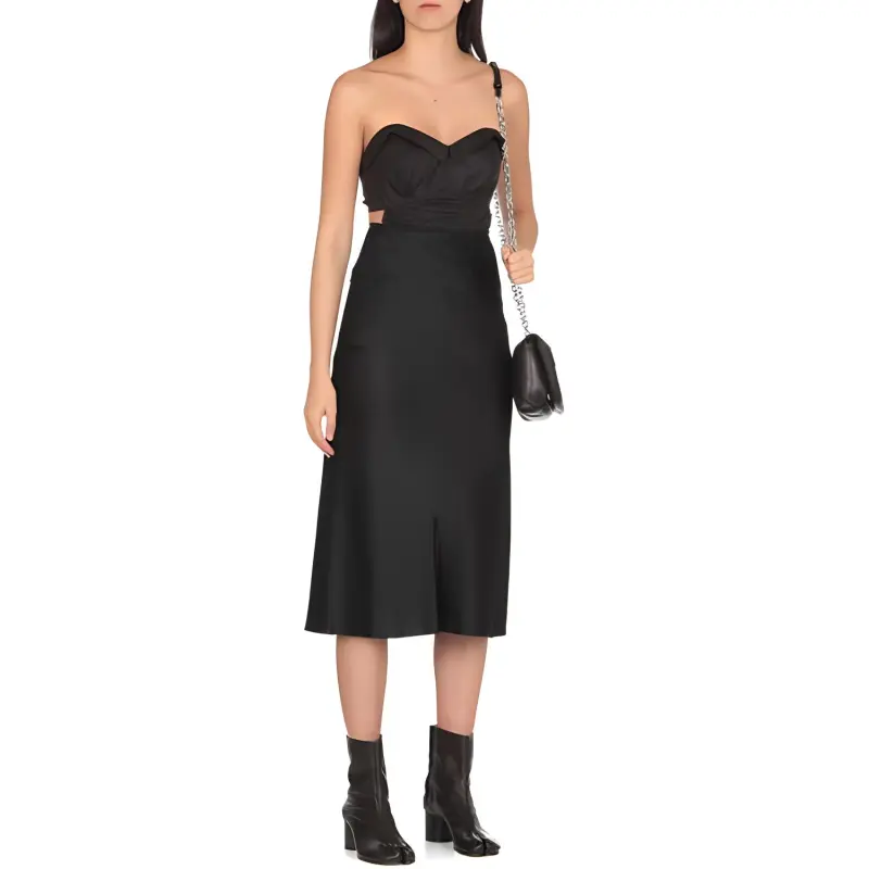 Maison Margiela Satin Midi Skirt-3