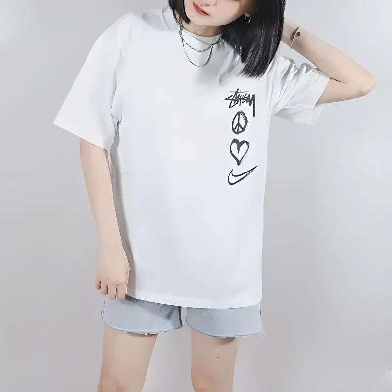 Nike X Stussy Peace Love Swoosh T shirt Asia Sizing-5