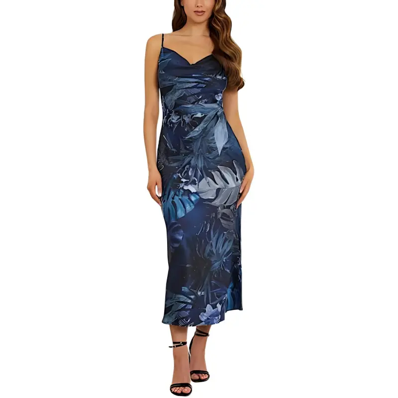 GUESS Slip Dresses Women's Blue-1