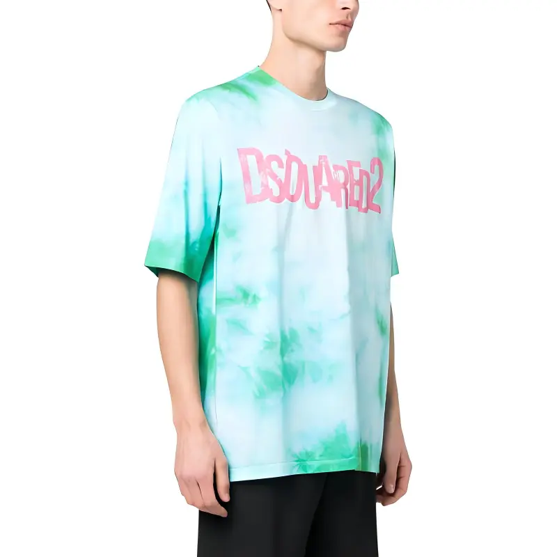 DSQUARED 2 Tie dye Print Cotton T shirt-3