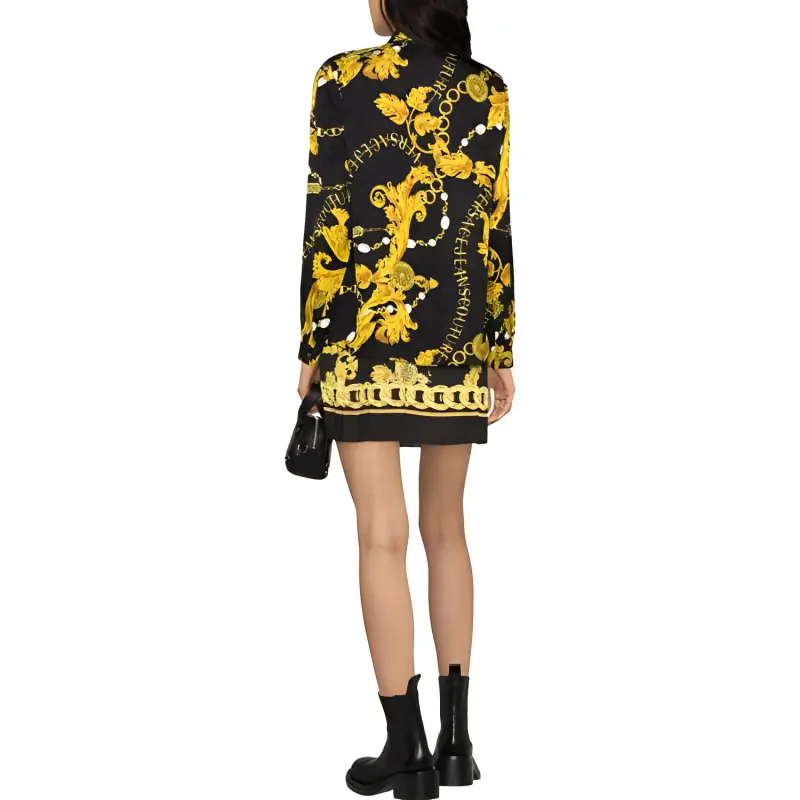 VERSACE JEANS COUTURE Logo Couture Printed Button Up Blouse-1
