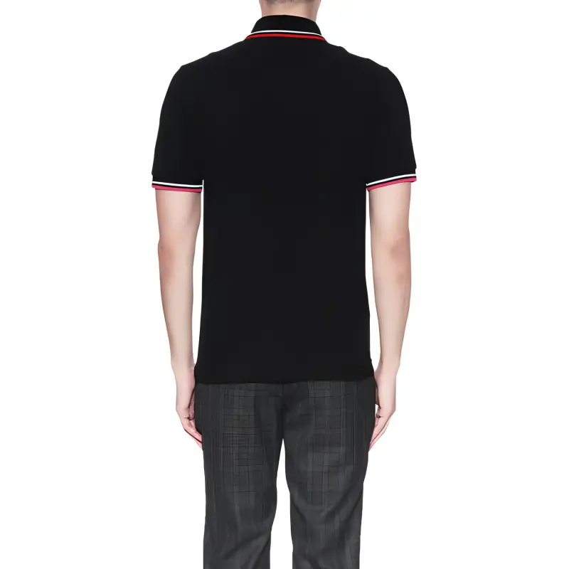 FRED PERRY Polo Shirt Unisex Black Red White Frame-5